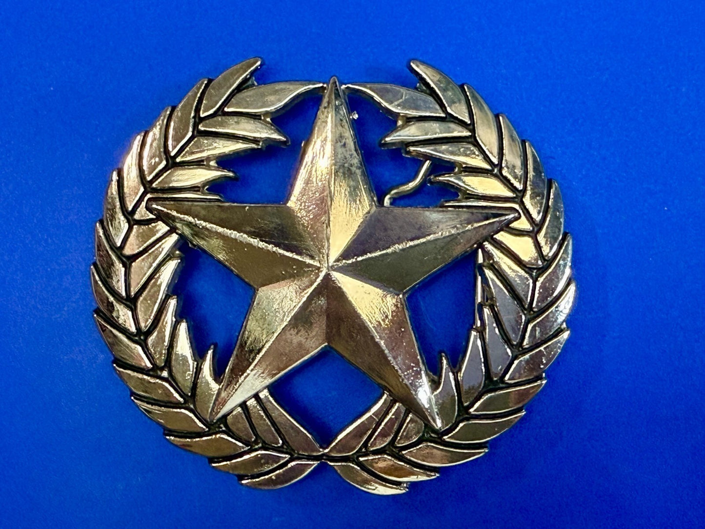 The Original Not the Imitator Star & Laurel Wreath Anchor Blue Belt Buckle