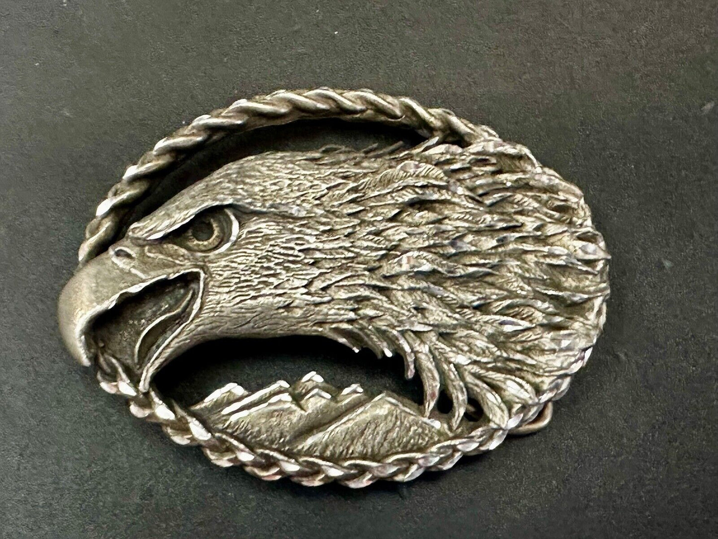 Vintage Eagles Head - Sharp Beak. cutout 1993 EGE Western Belt Buckle