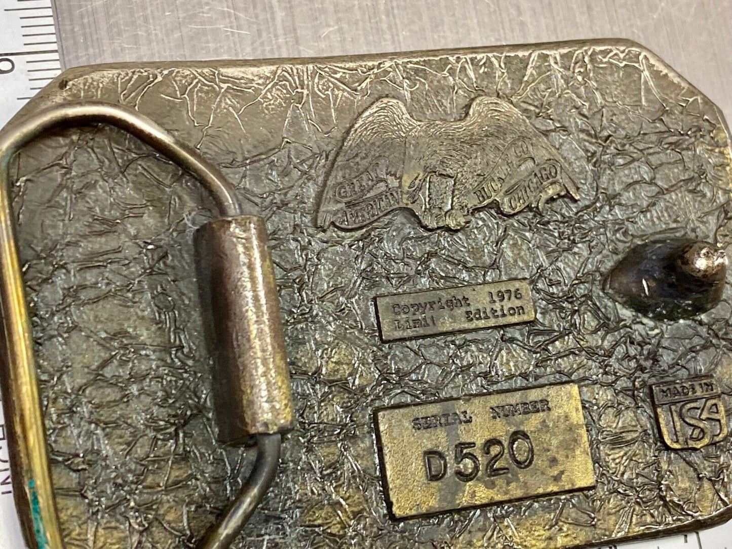 1976 The Deer In Nature - Great American Belt Buckle Co