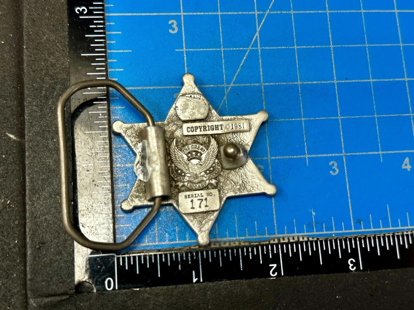 Texas Ranger Star Badge Shaped Vintage 1981 - The Great American Belt Buckle Co