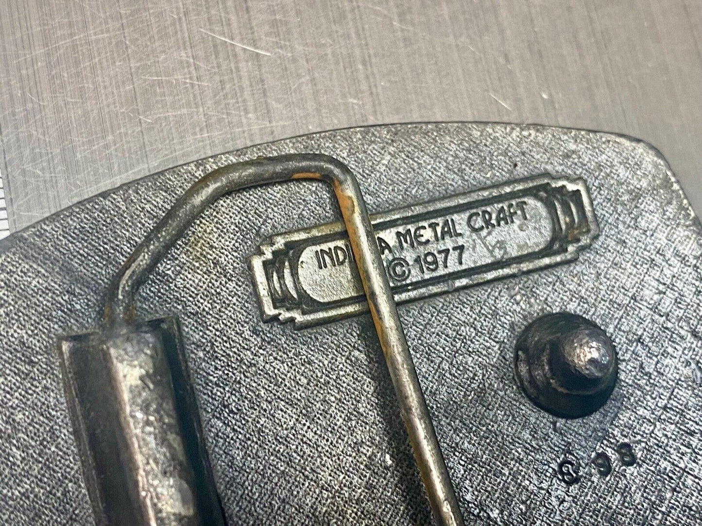 Vintage 1977 Tennis Sport Racquet Racket Court Net Tennis Ball Belt Buckle