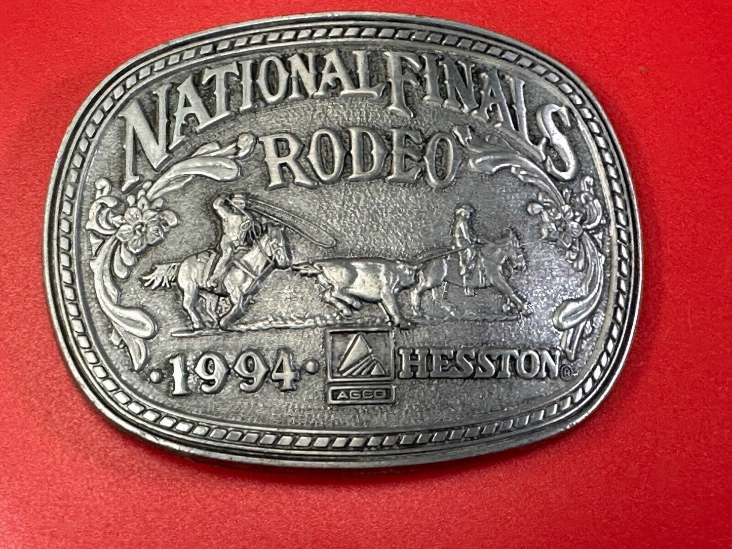 1994 Adult Sized NFR National Finals Rodeo ADM belt buckle