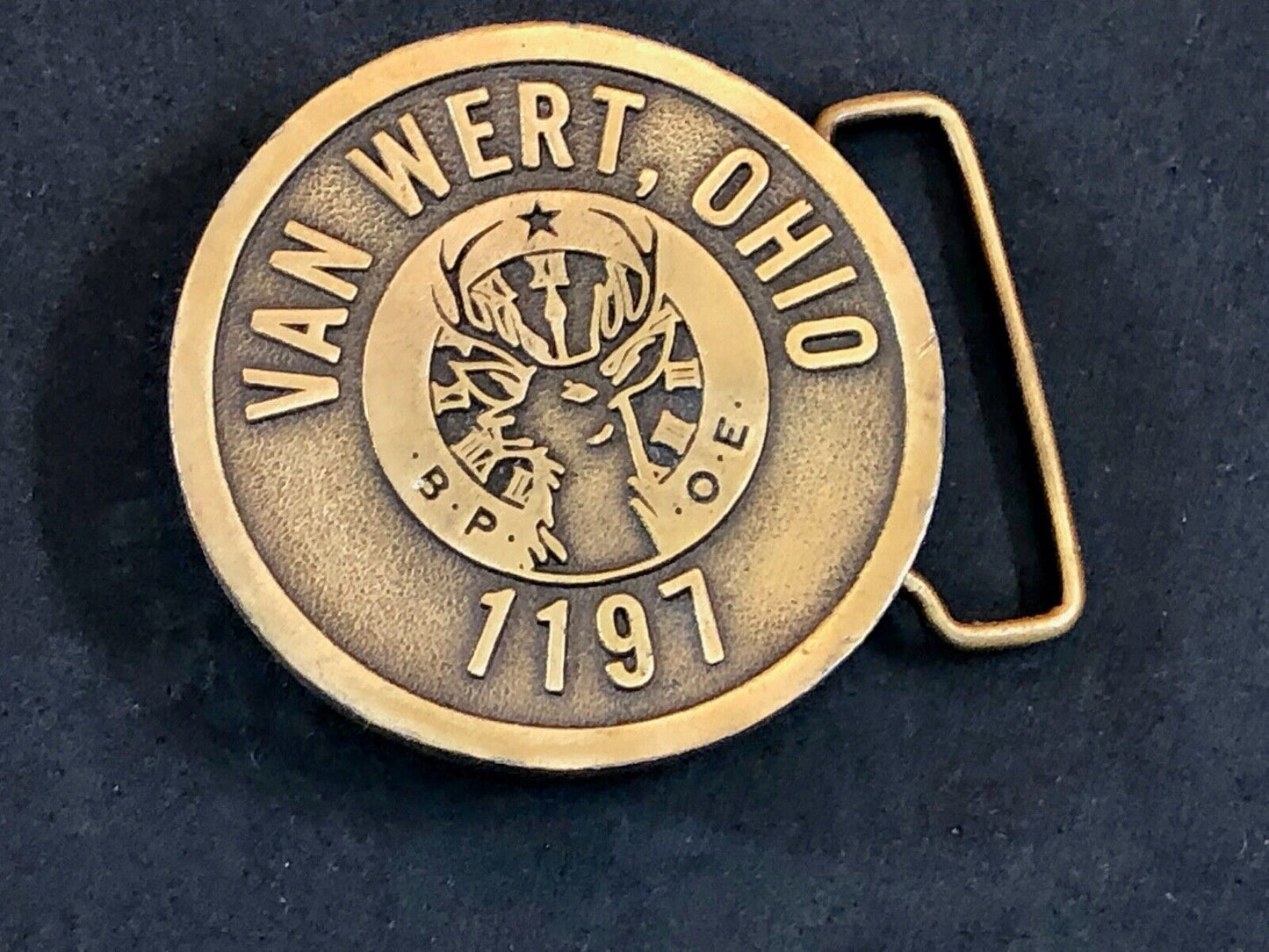 B.P.O.E. Van Wert Ohio Elks Club Group Promotional belt buckle