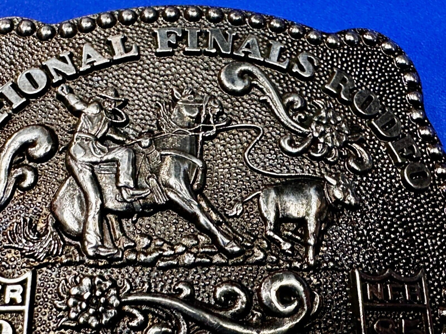 1985 Hesston NFR National Finals Rodeo YOUTH SIZE Western Collectors Belt Buckle