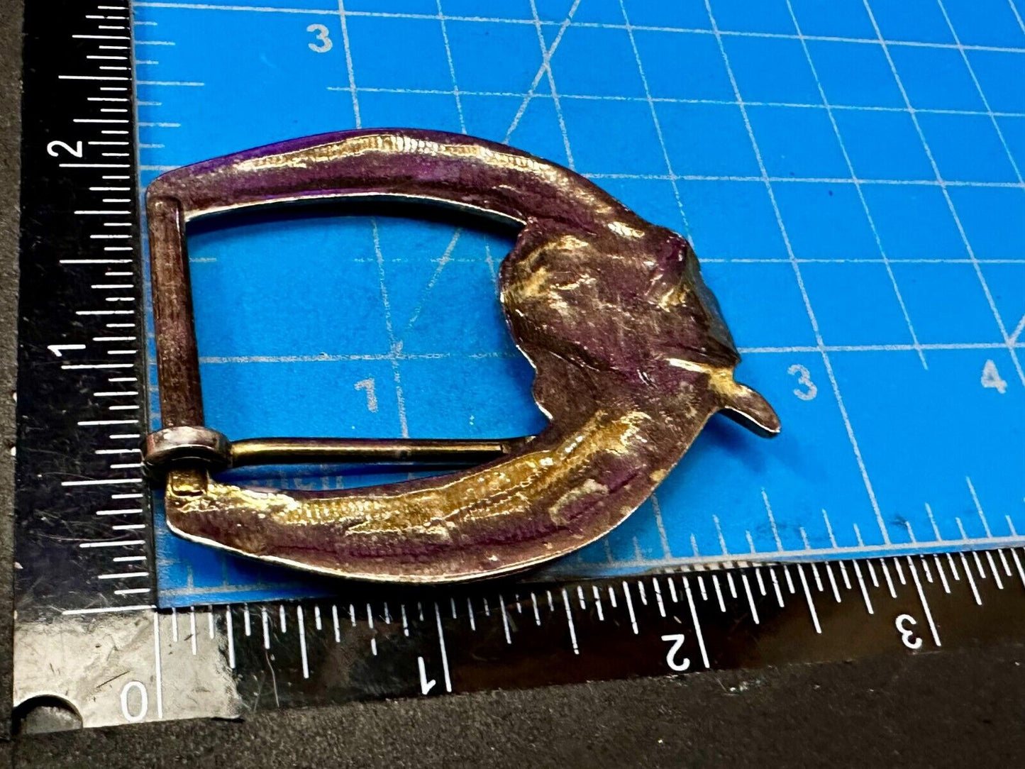 Thick Figural Flower Theme - Vintage Gold Tone Replacement Dress Belt Buckle