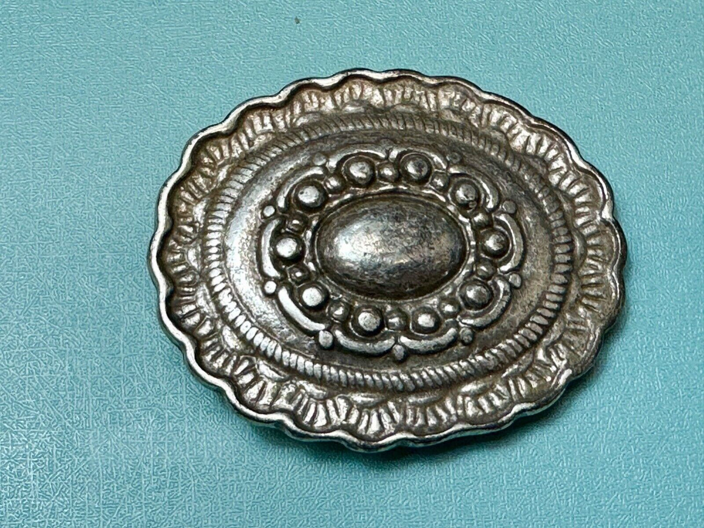 3" wide southwestern Concho Style Dress silver tone Belt Buckle