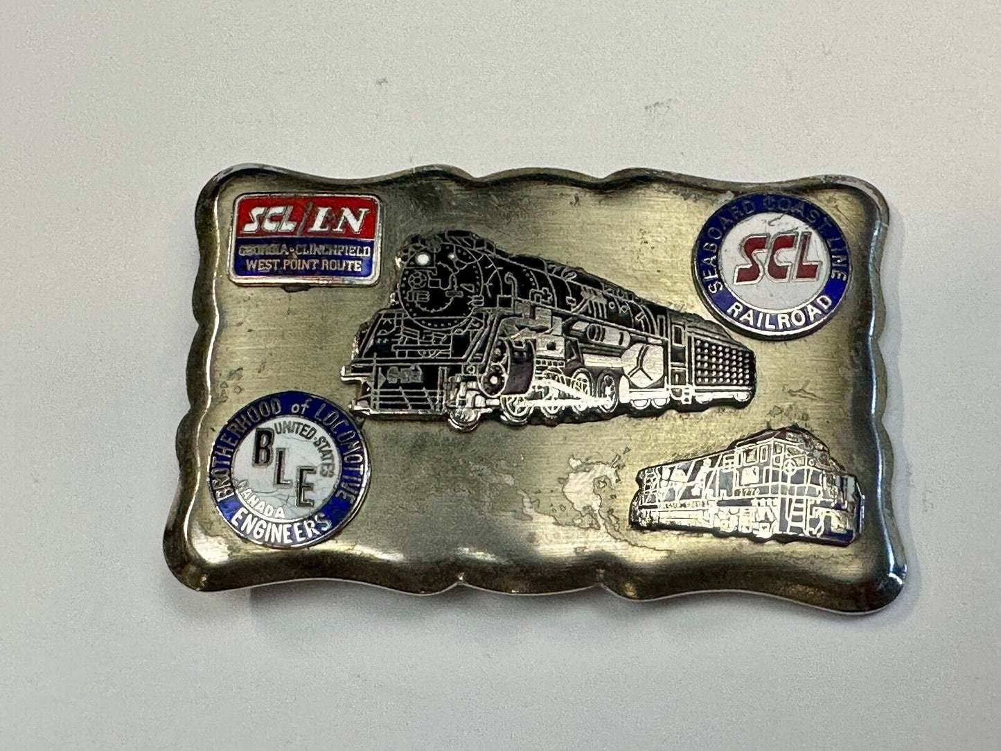 Train Collectors Multi Style Company silver tone belt buckle