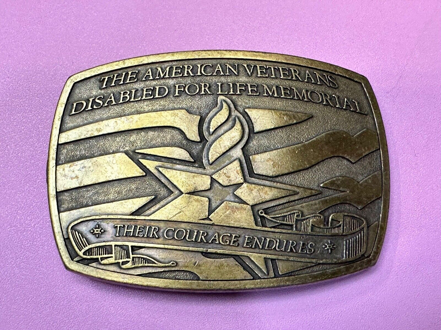 American Veterans Disabled for life Memorial Commemorative 2006 Belt Buckle