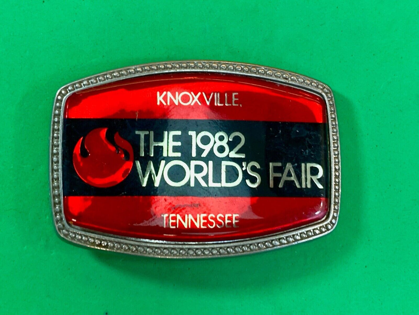 The 1982 Worlds Fair. - Knoxville Tn Tennessee Belt Buckle - Sunsphere