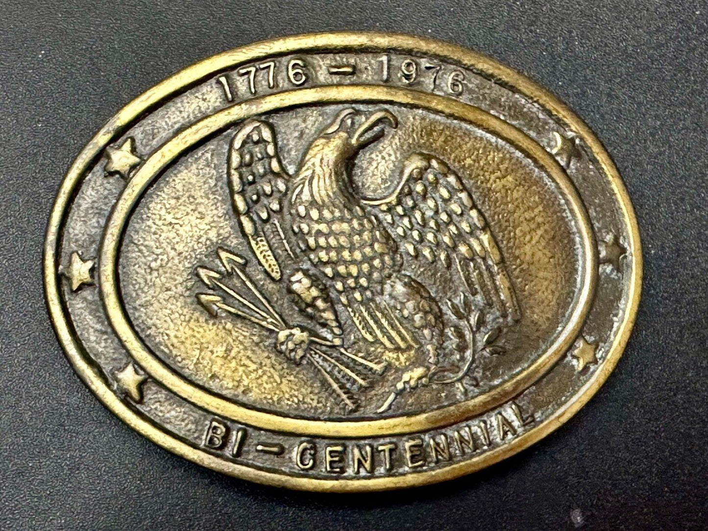 Bicentennial Majestic US Eagle Patriotic United States of America belt buckle