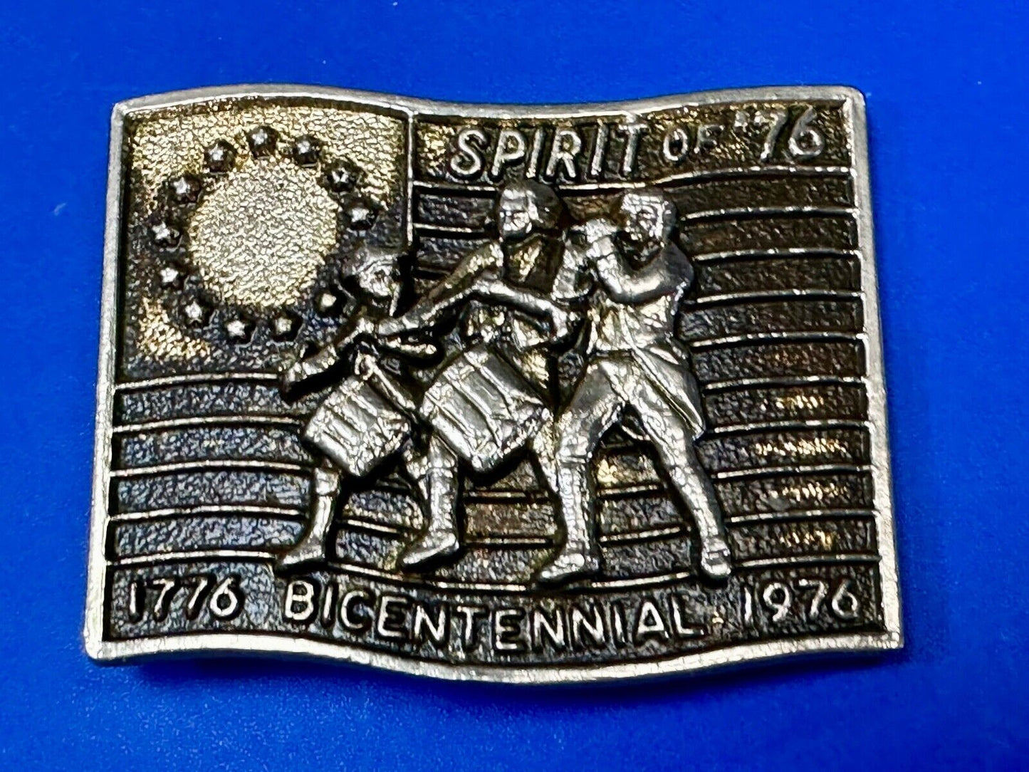 The Spirit of 76 - Patriotic American Bicentennial Marching Band belt buckle