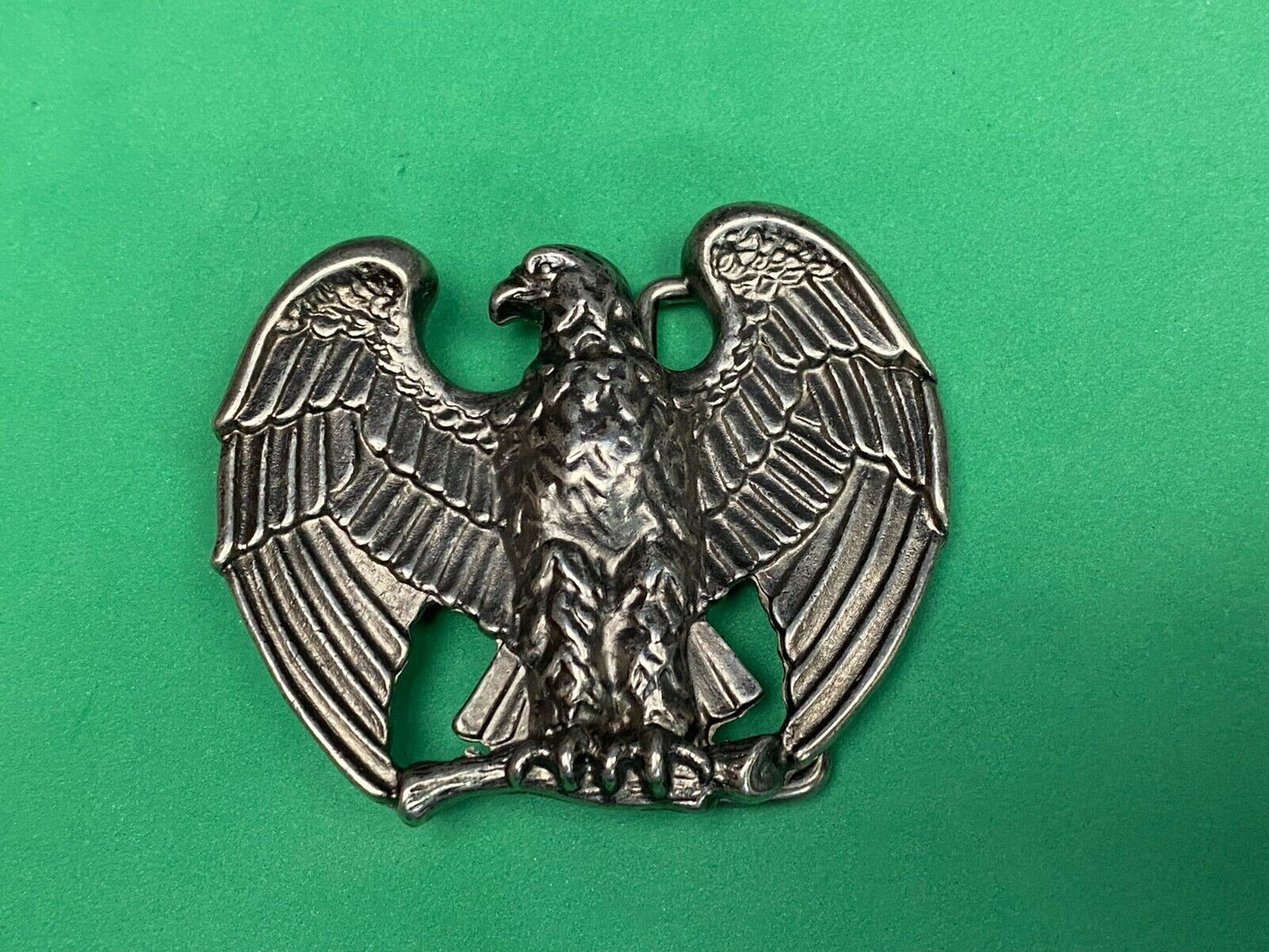 2.5" Belt Buckle Eagle Silver Metal Avon Spread Wings 3D Raptors Birds