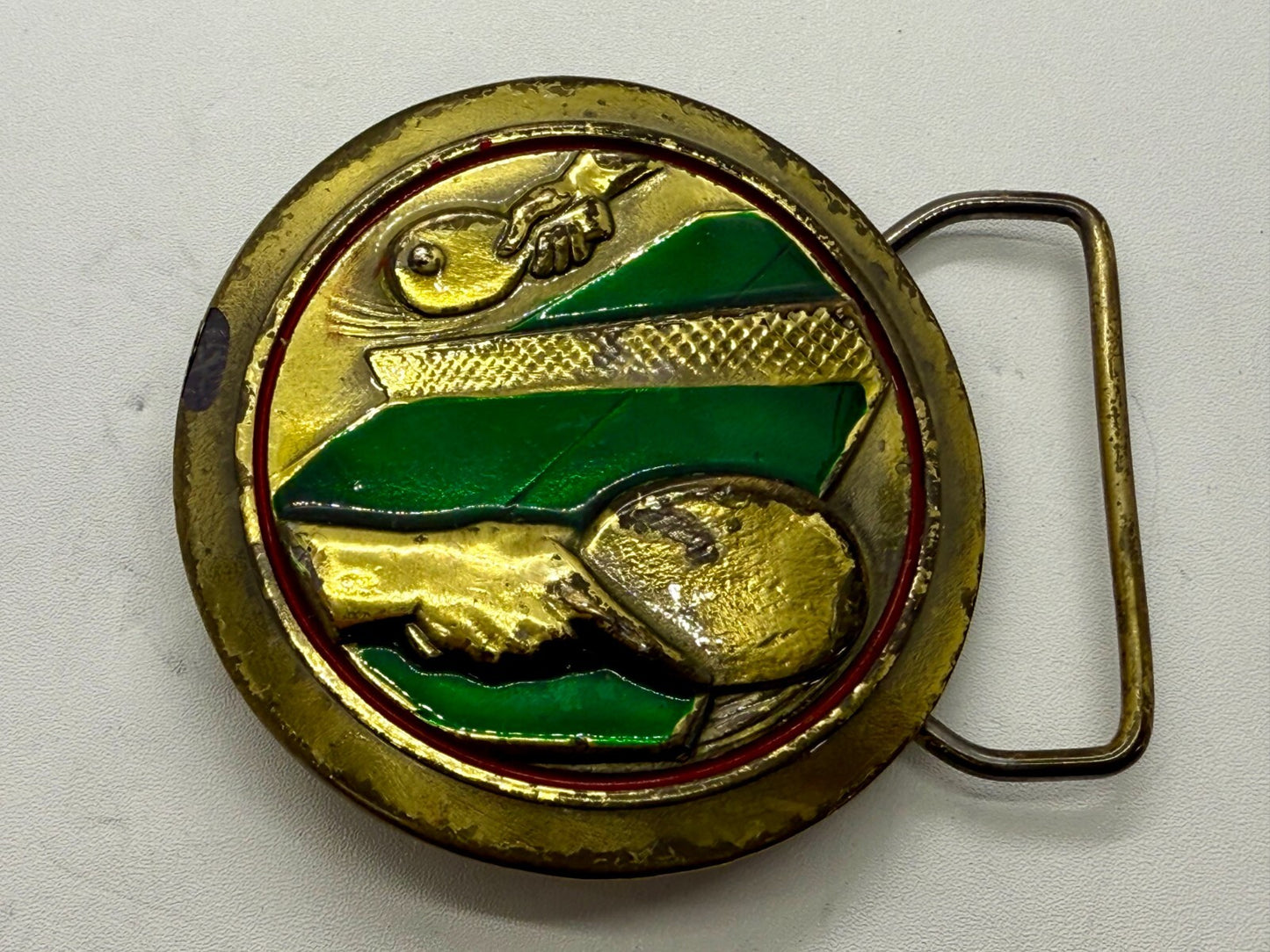 Table Tennis Ping Pong Racket Sports Limited Edition Vintage 1977 Belt Buckle