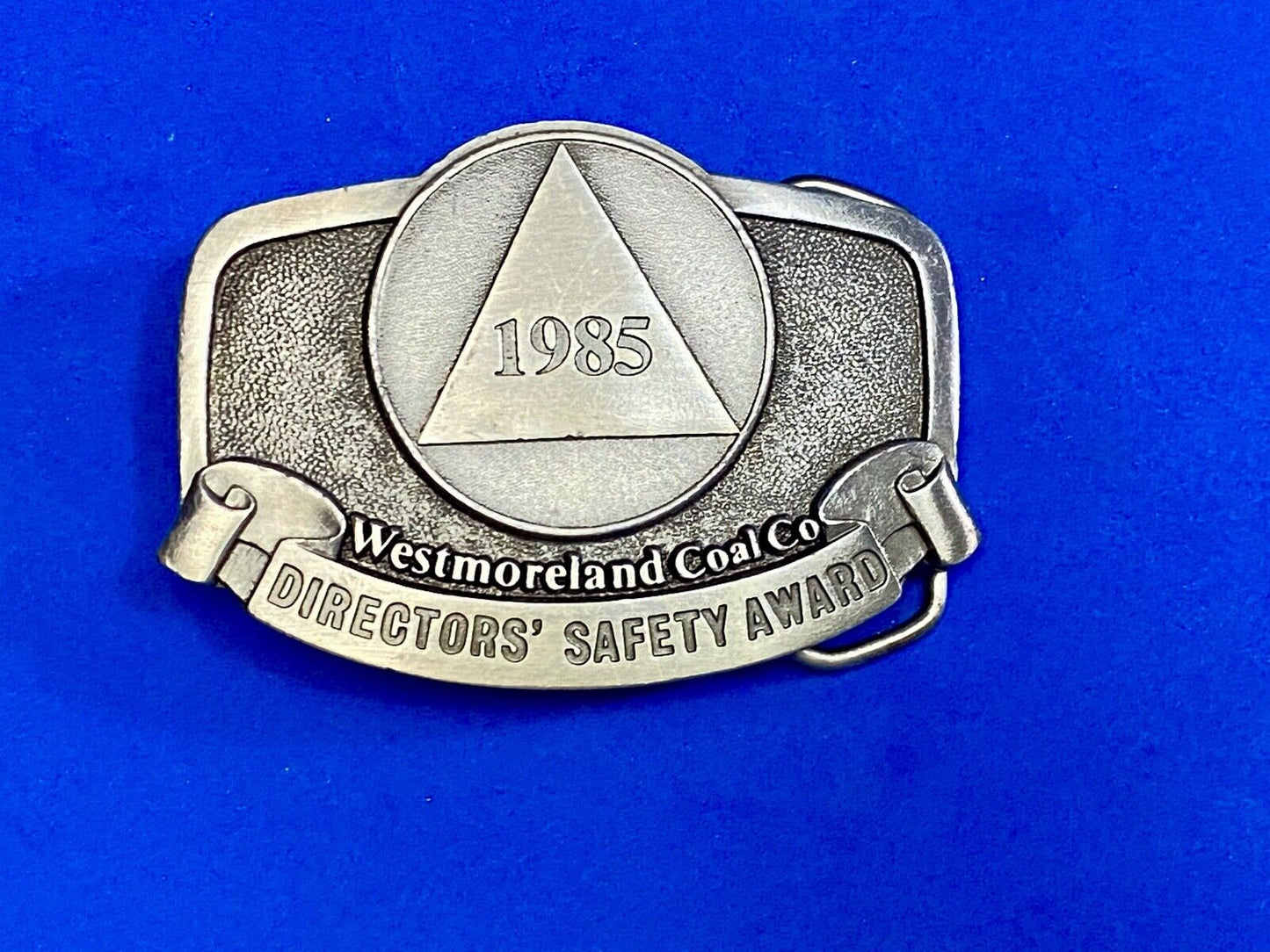 Vintage 1985 Westmoreland Coal Mining Company Directors Safety Award Belt Buckle