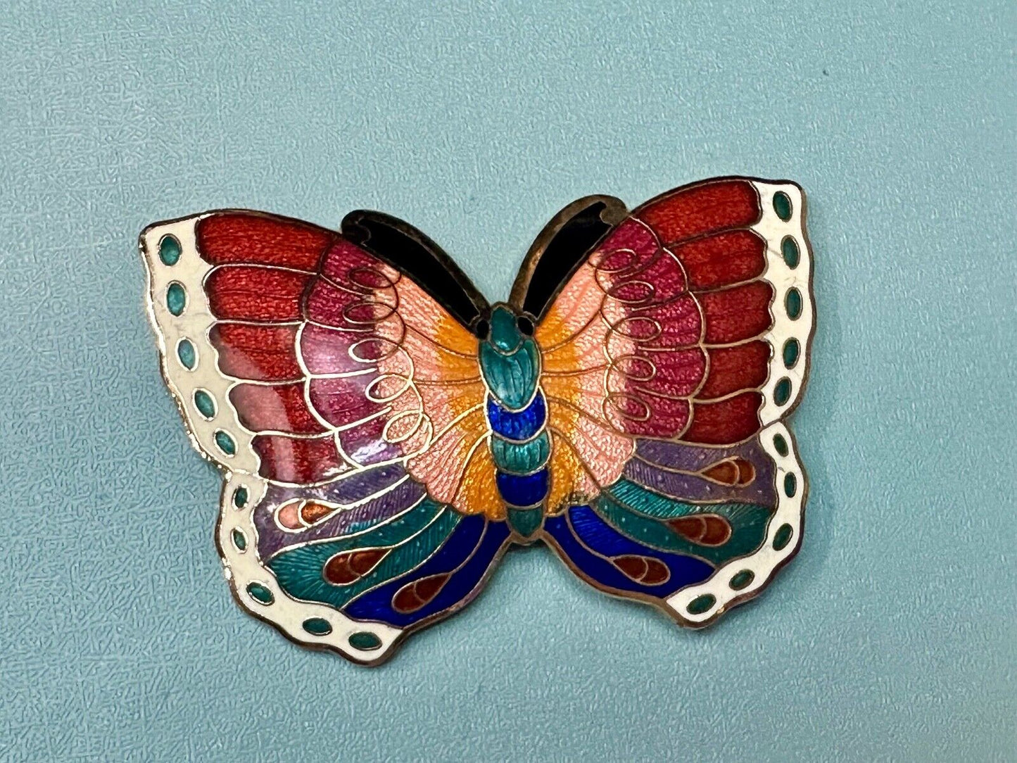 Beautiful India Inspired colorful butterfly shaped belt slide scarf clip