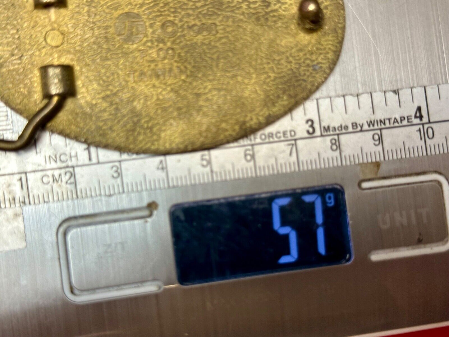 Vintage Bear F 09 FC 1988 solid brass belt buckle