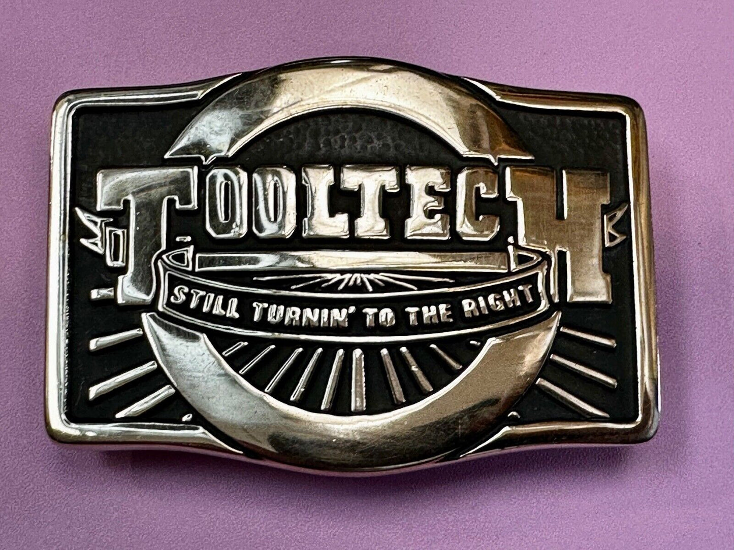 ToolTech Still Turning to the right Vtg. Anacortes Solid Brass 1984 Belt Buckle