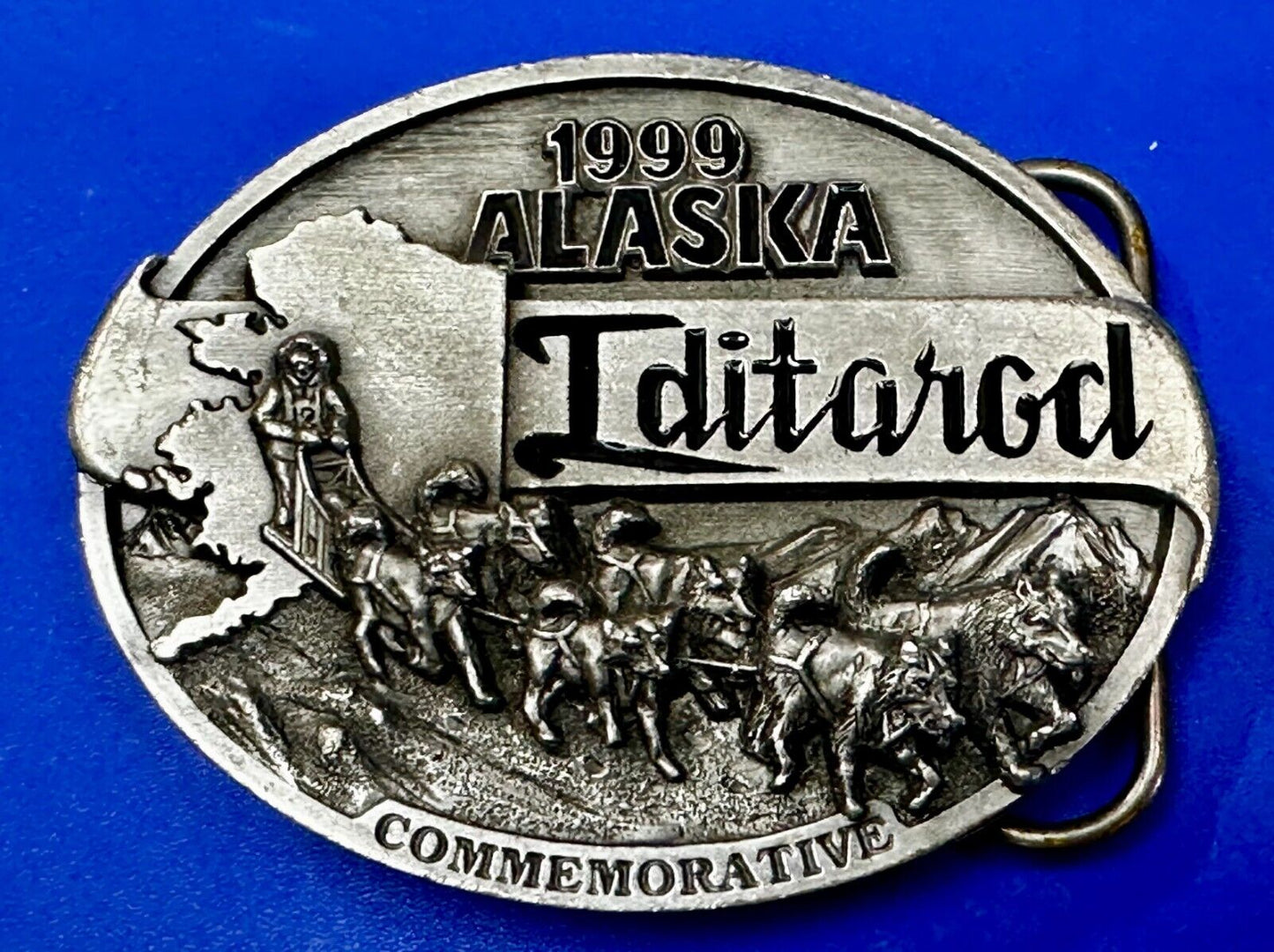 1999 Alaska Iditarod Commemorative Belt Buckle by Siskiyou