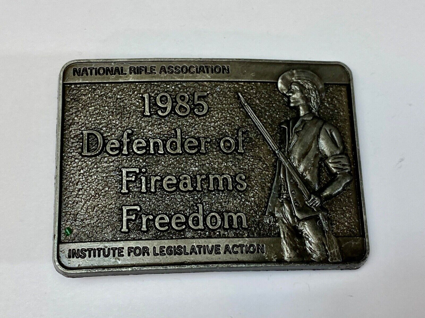 1985 Defender of Firearms Freedom - Institute for leglistave Action belt buckle