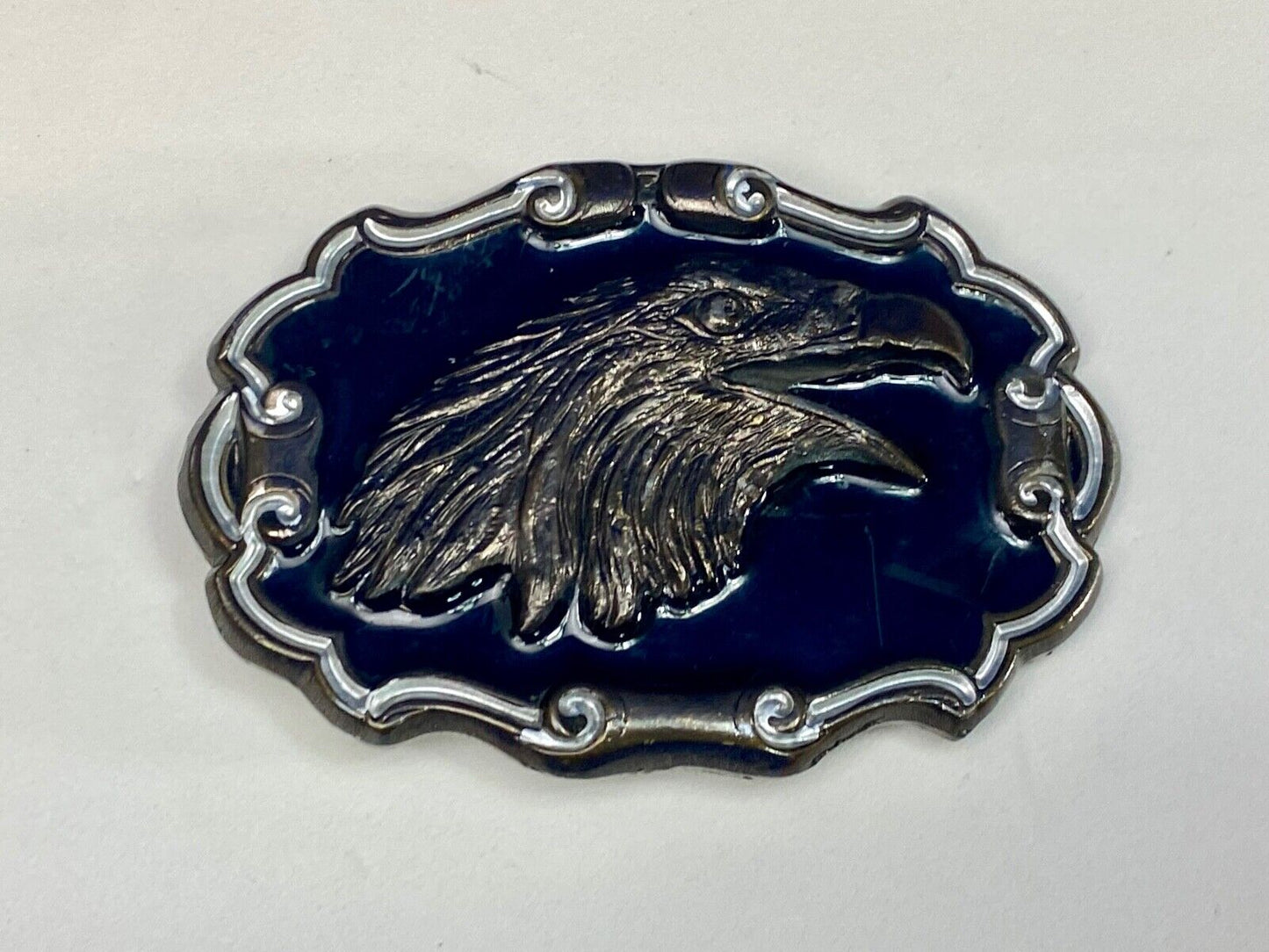 Vintage 1991 The Great Eagle Head Beak Bust - Great American Belt Buckle Co