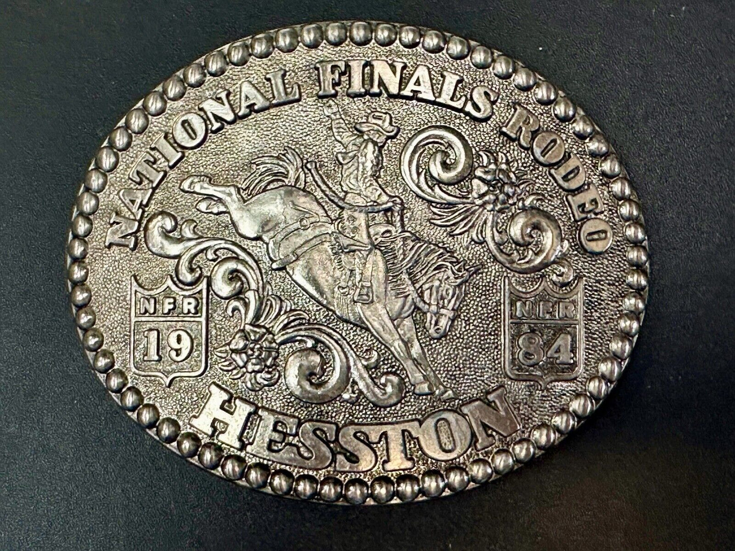 1984 Hesston National Finals Rodeo NFR Limited Edition Collectors Belt Buckle