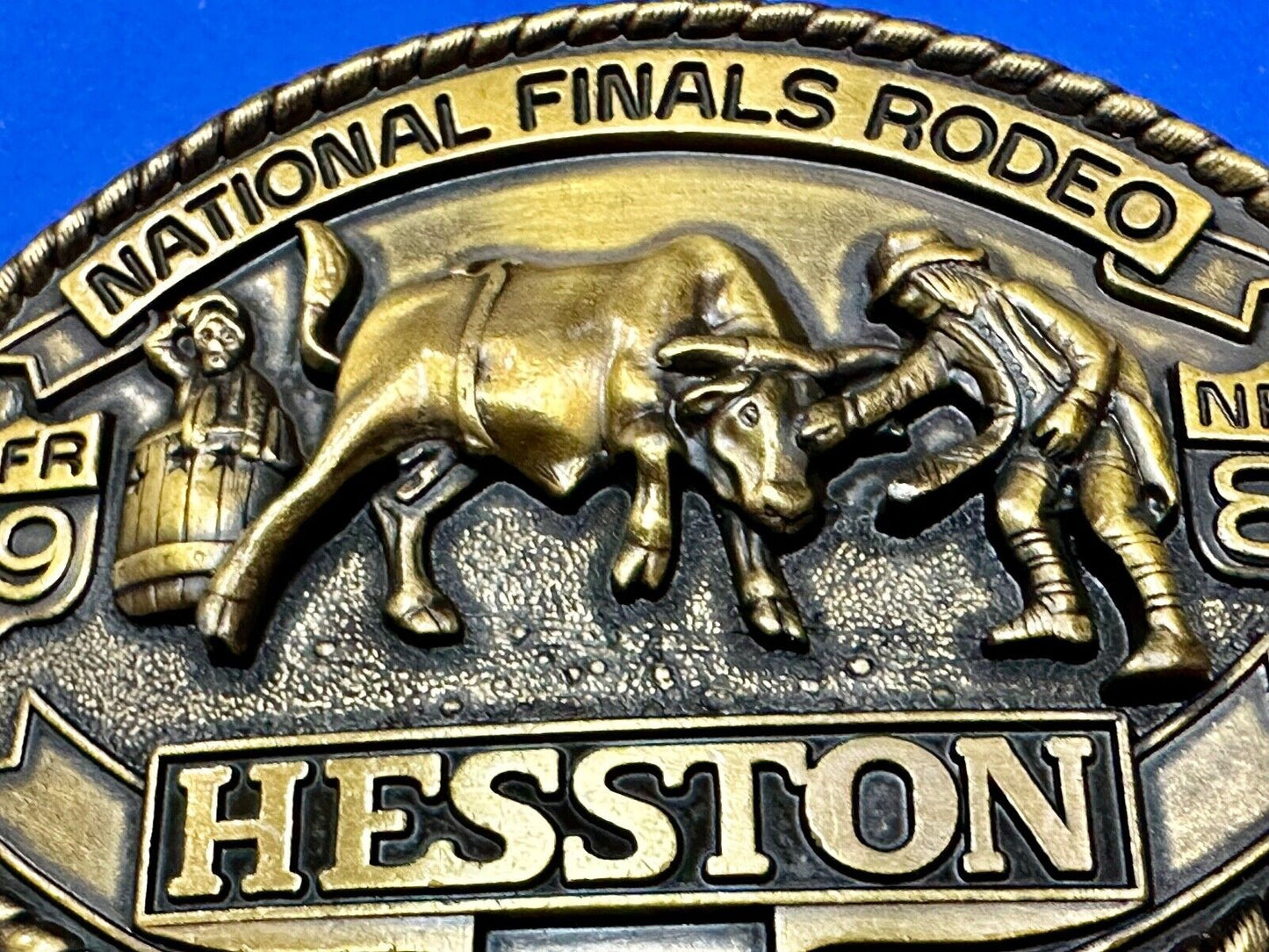 1981 Hesston National Finals Rodeo NFR Collectors Rodeo Cowboy NOS Belt Buckle