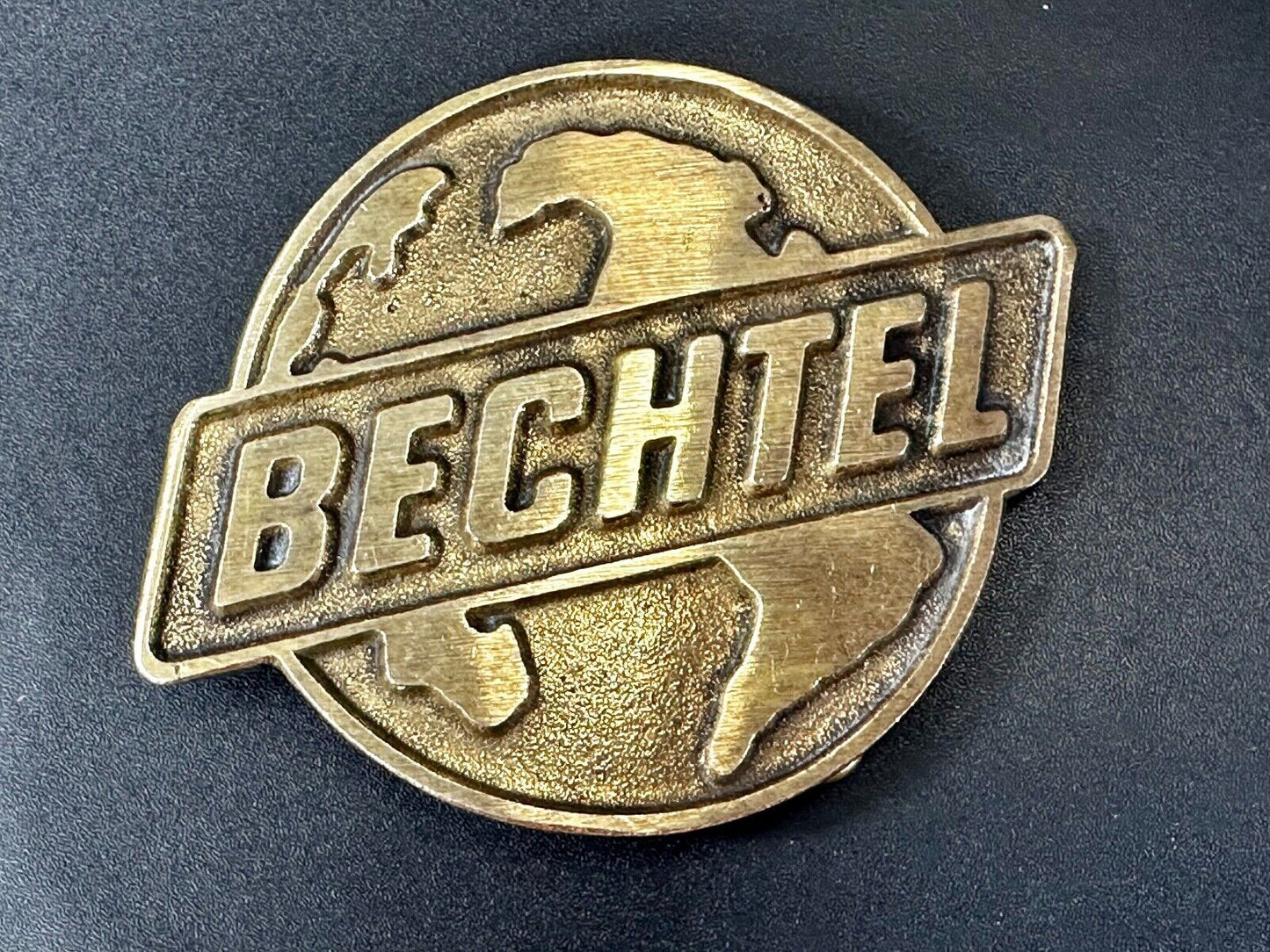 BECHTEL Engineering Construction Company Add Promo Dynabuckle Brass Belt Buckle
