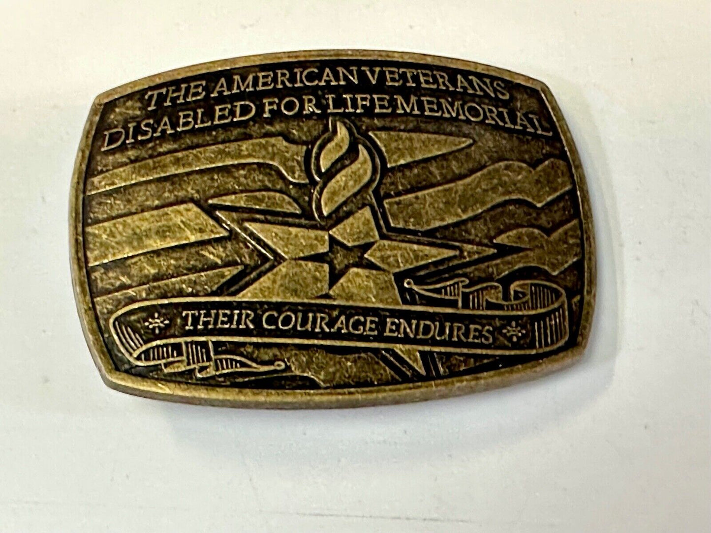 Their Courage Endures American Veterans Disabled for Life Memorial Belt Buckle