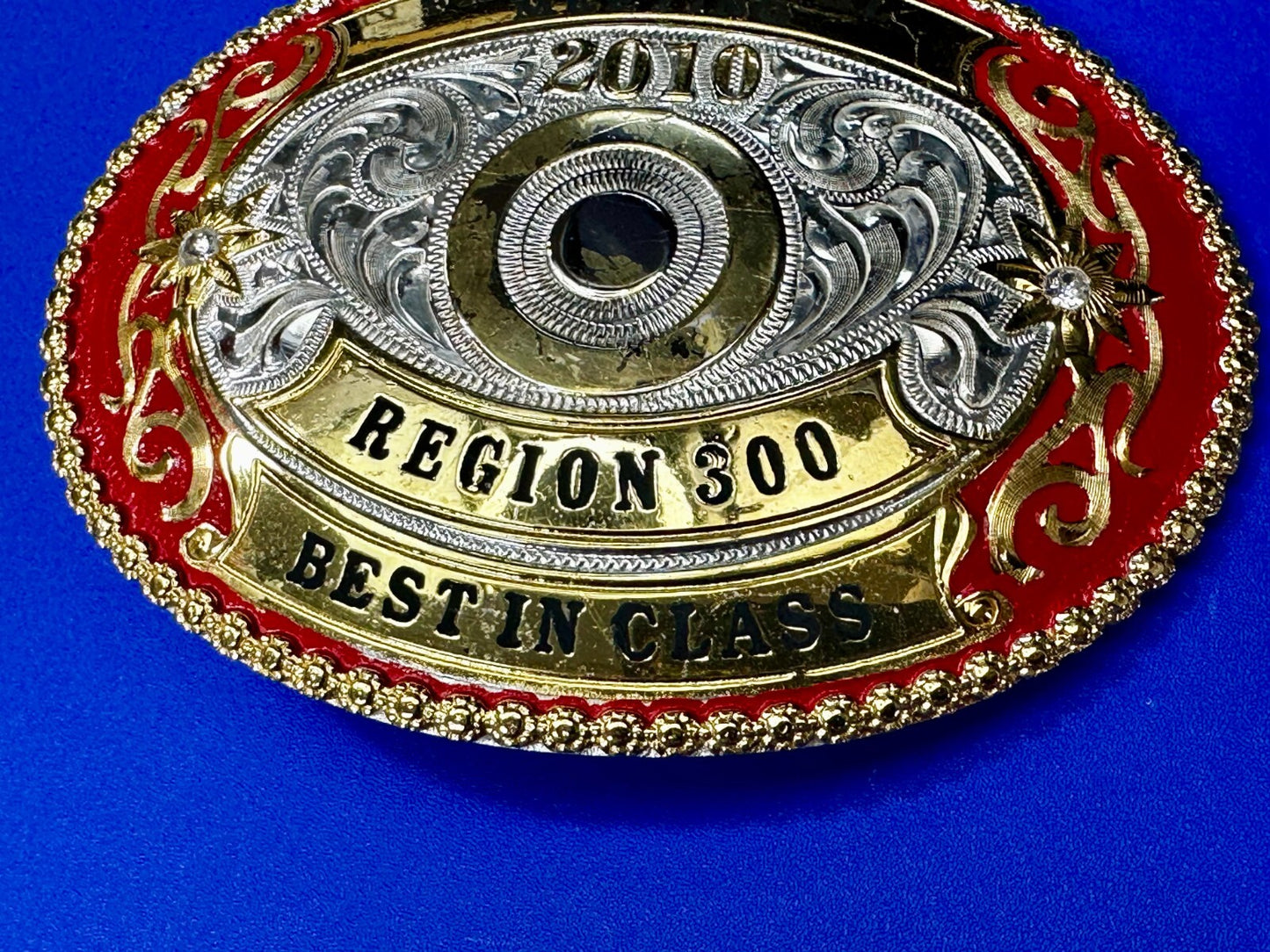 2010 Fall National Meeting Region 300 Best in Class Award Trophy Belt Buckle