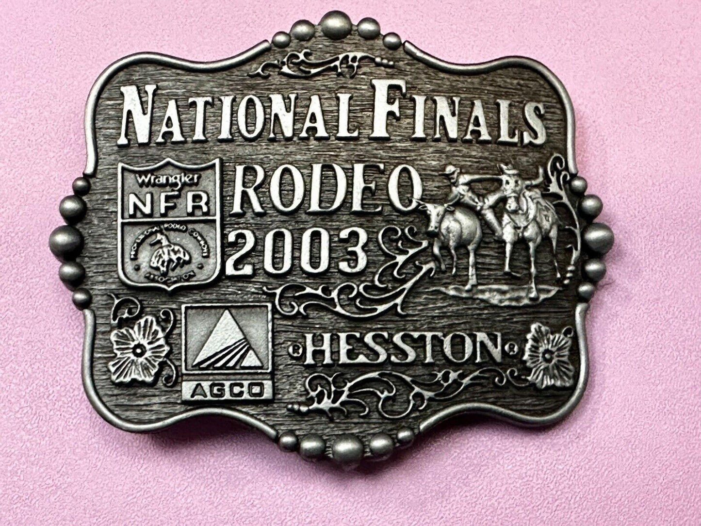 2003 NFR National Finals Rodeo NOS Youth Size Montana Silversmiths Belt Buckle