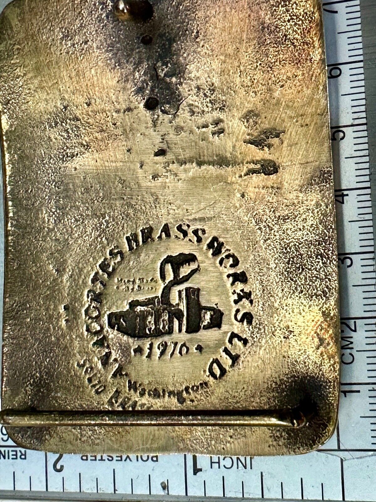 Trans Alaska Oil Pipeline Tukwila Plant Owens Corning Fiberglass belt buckle