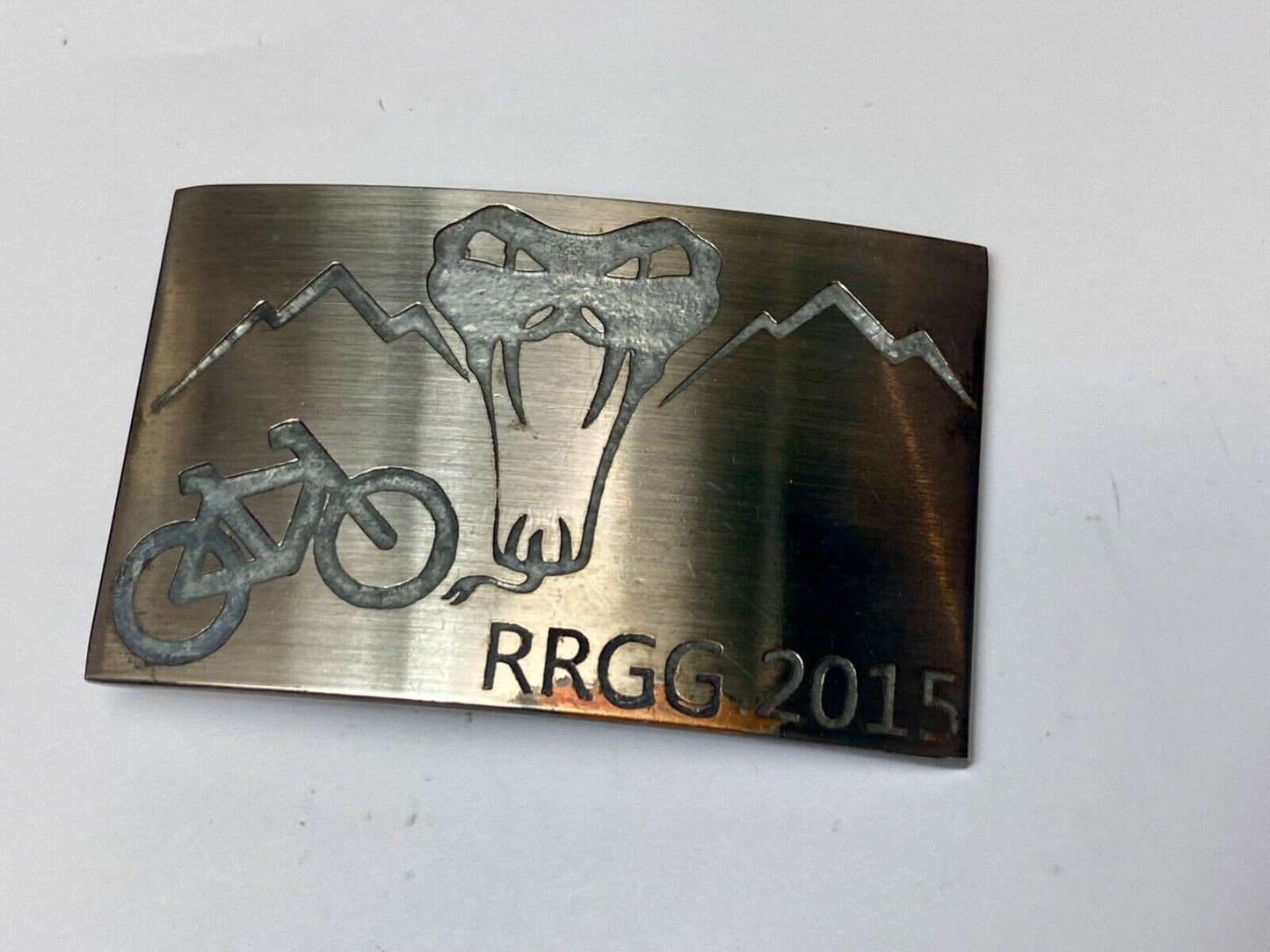 2015 RRGG Mountain Bike Belt Buckle Viper Logo Event Trail Ride Race BMX