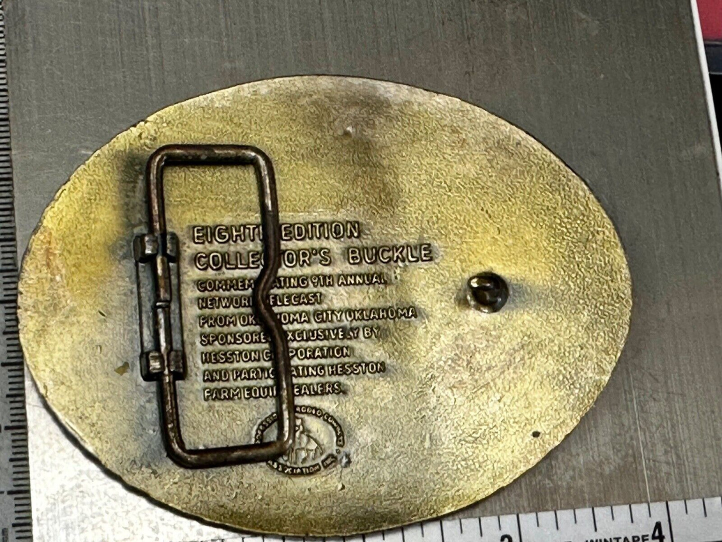 1982 Hesston NFR All Around Cowboy National Finals Rodeo Belt Buckle