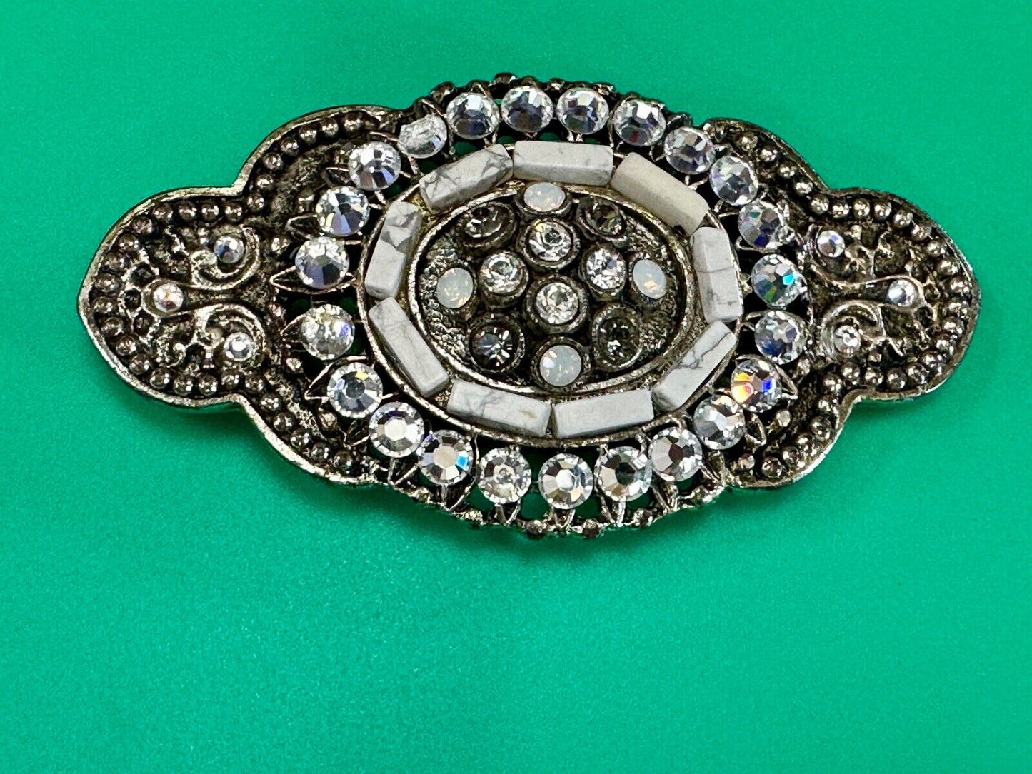 Vintage accented antique victorian vibe large belt buckle