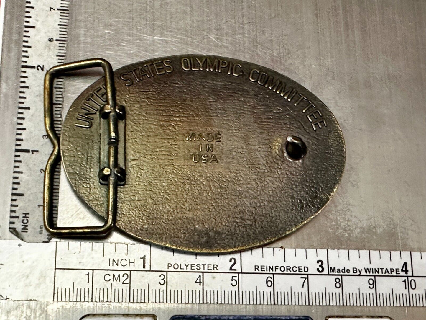 1984 USA Olympics Los Angeles California Vintage Commemorative Belt Buckle