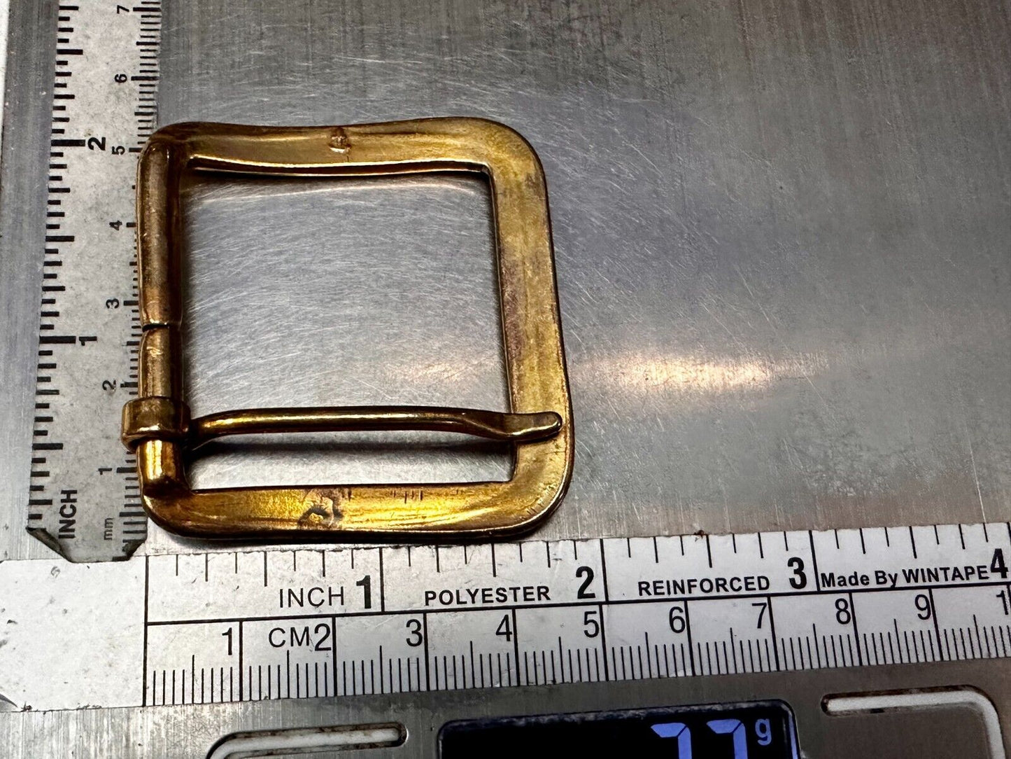 2" Wide Vintage Brass Tone Replacement Belt Buckle