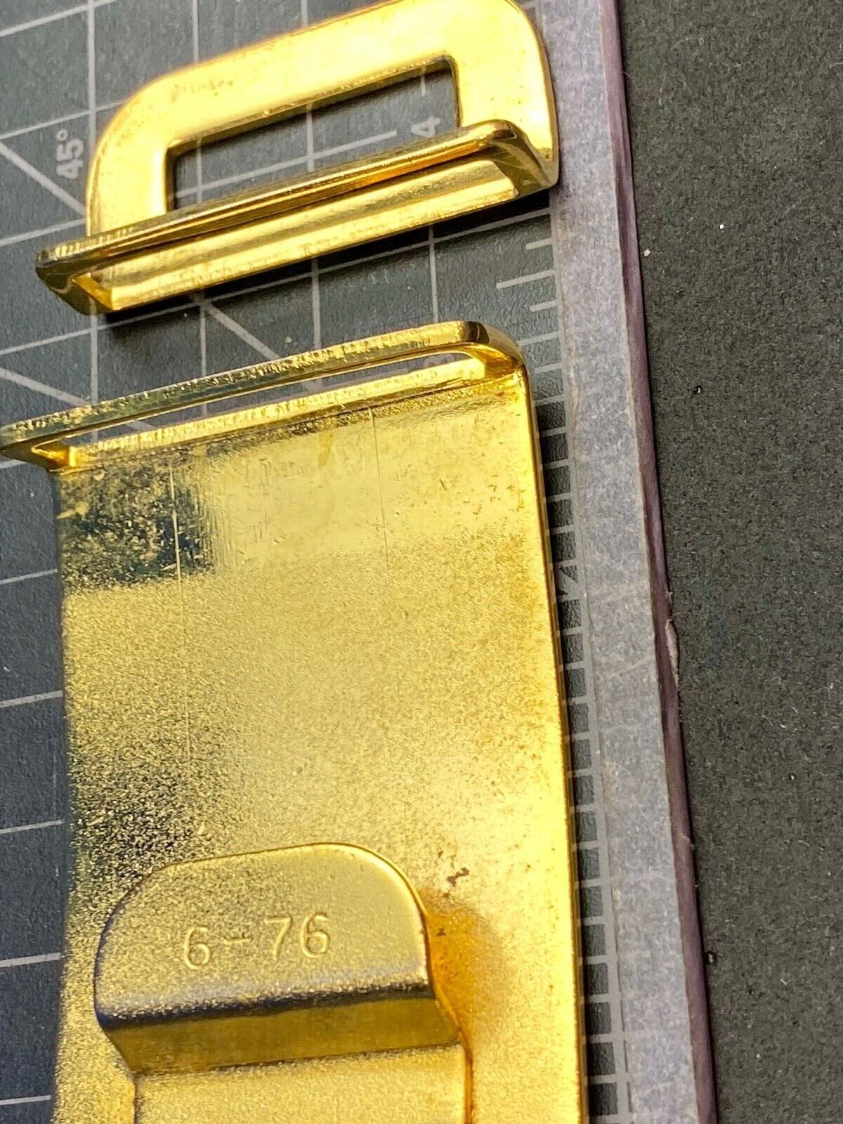 Vintage antique? two piece gold tone dress belt buckle G-76