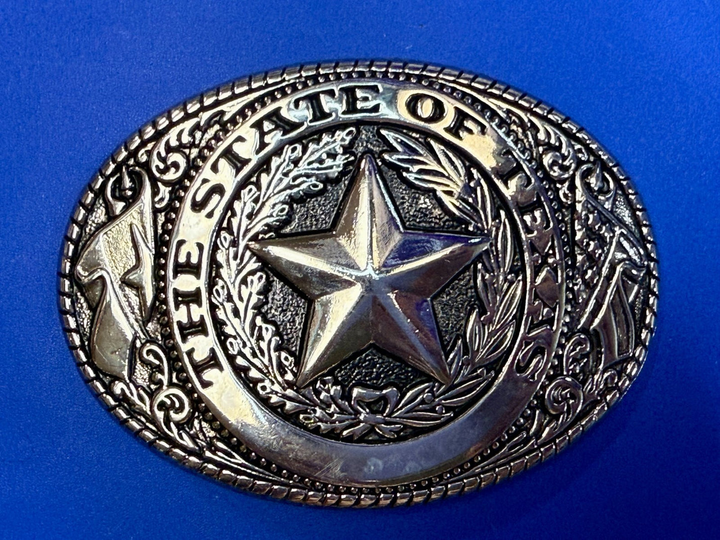 The Great State Of Texas Lone Star Commemorative Series Silver Color Belt Buckle
