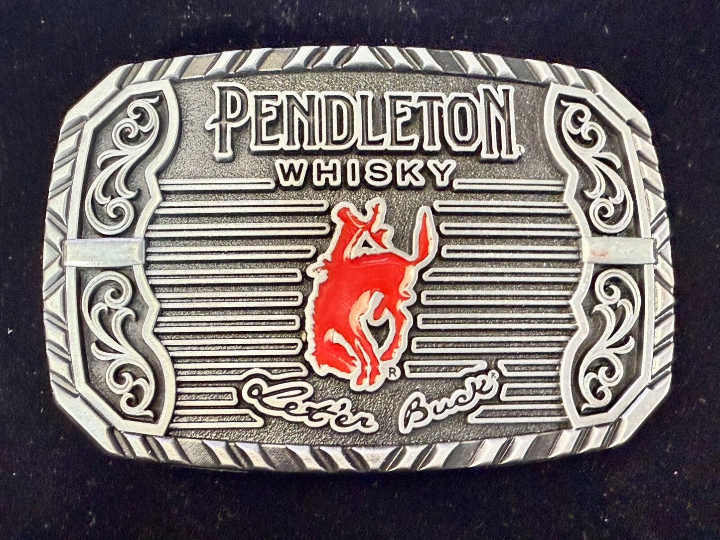 2025 Pendleton Whisky Let'er Buck Rodeo Cowboy Montana Silversmiths Belt Buckle