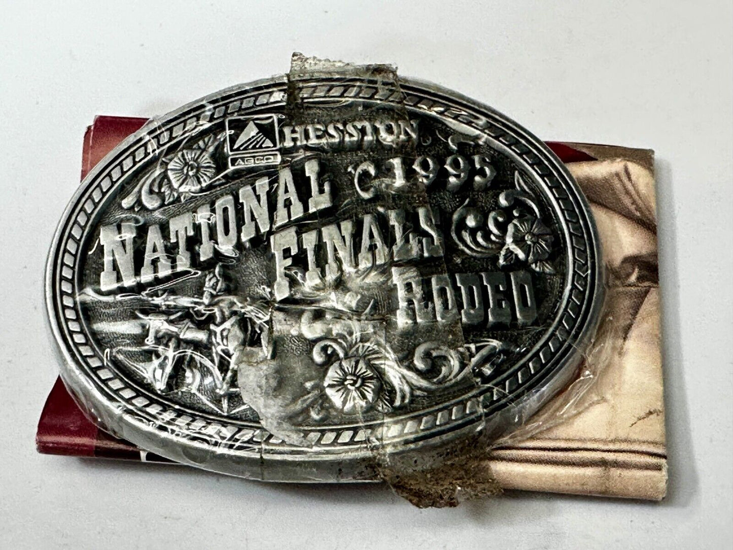 1995 Hesston National Finals Rodeo NFR Cowboys Youth Size NOS Belt Buckle