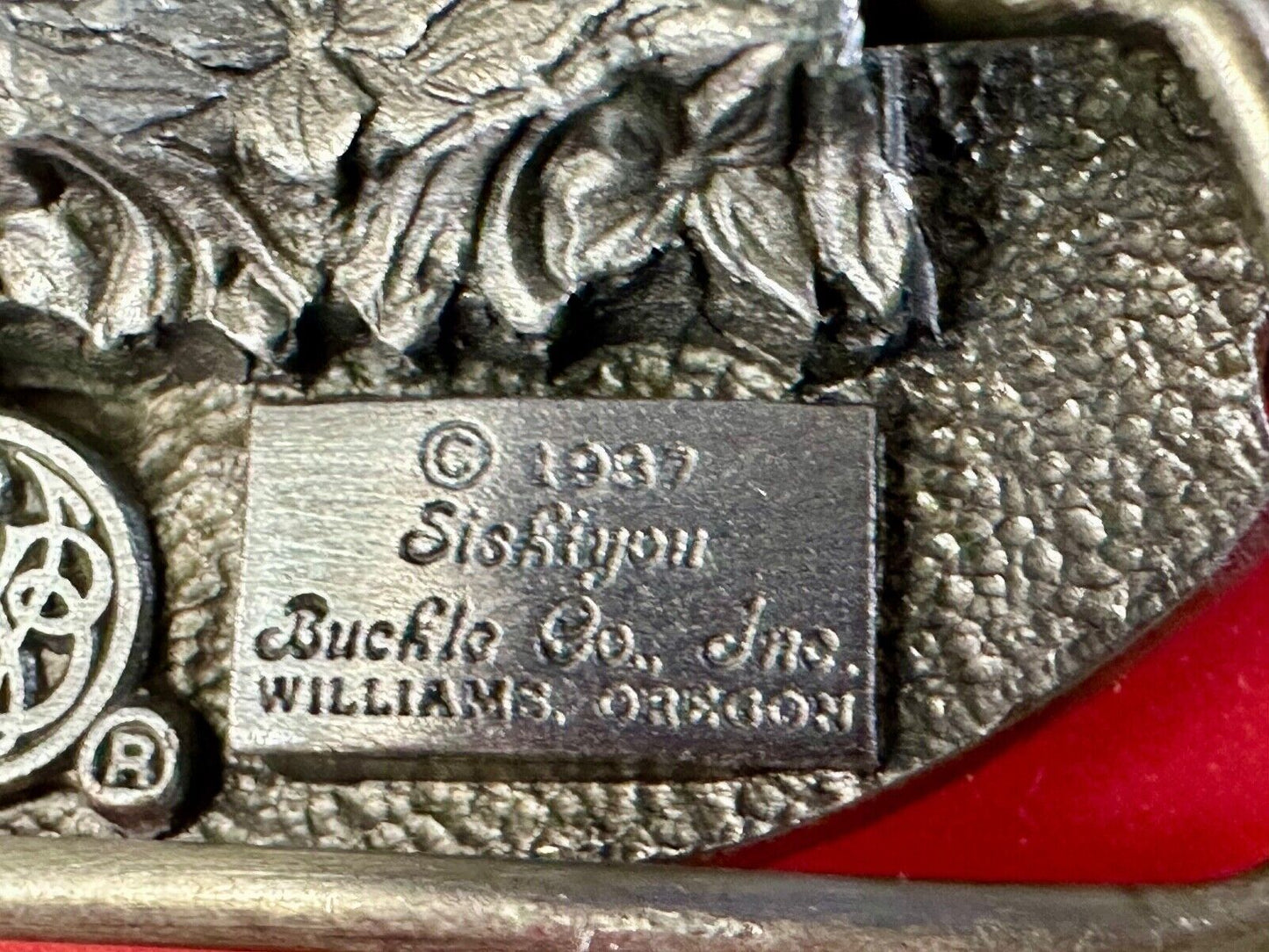Ames Eagle Lawn and Garden Tools vintage 1987 Siskiyou belt buckle