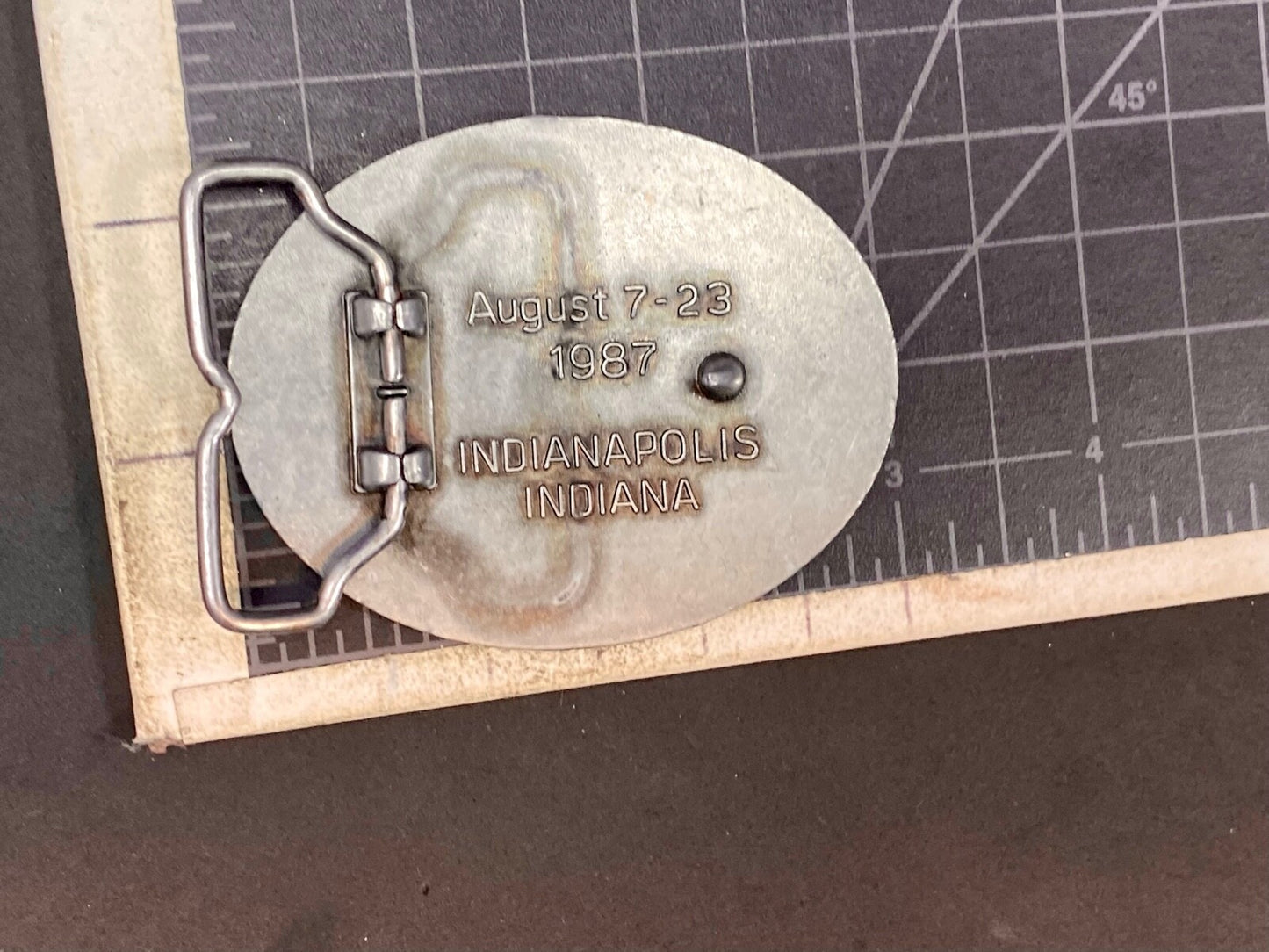 The Tenth Pan American Games 1987 Belt Buckle Pan Am Games Indianapolis