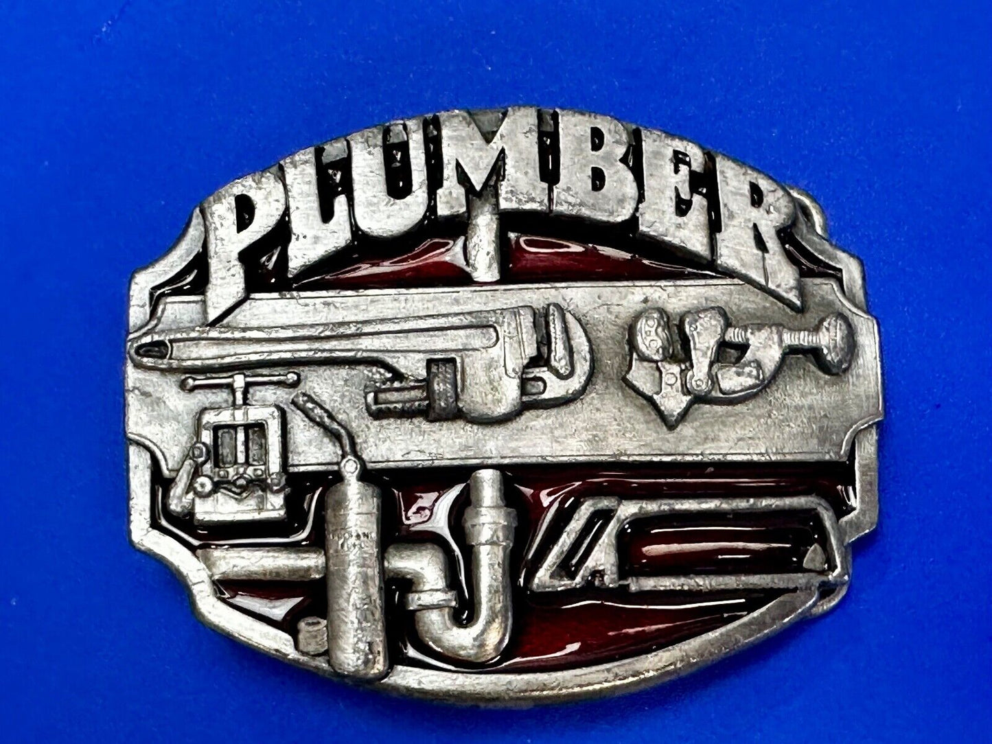 1987 Plumber by Siskiyou Buckle Co. K-50 Job Profession Vintage Belt Buckle