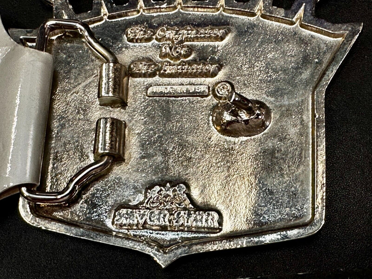 American Flag Style Crown The Originator Not The Imitator Belt Buckle Made in US