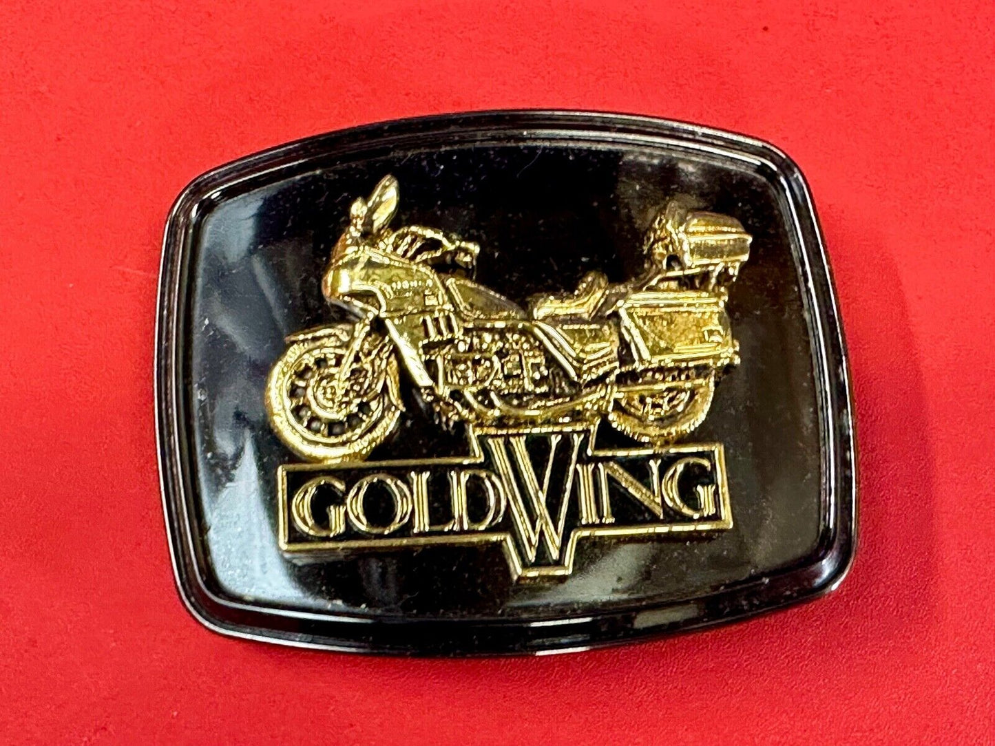 Vintage 1979 Goldwing Motorcycle Metal Belt Buckle by Raintree
