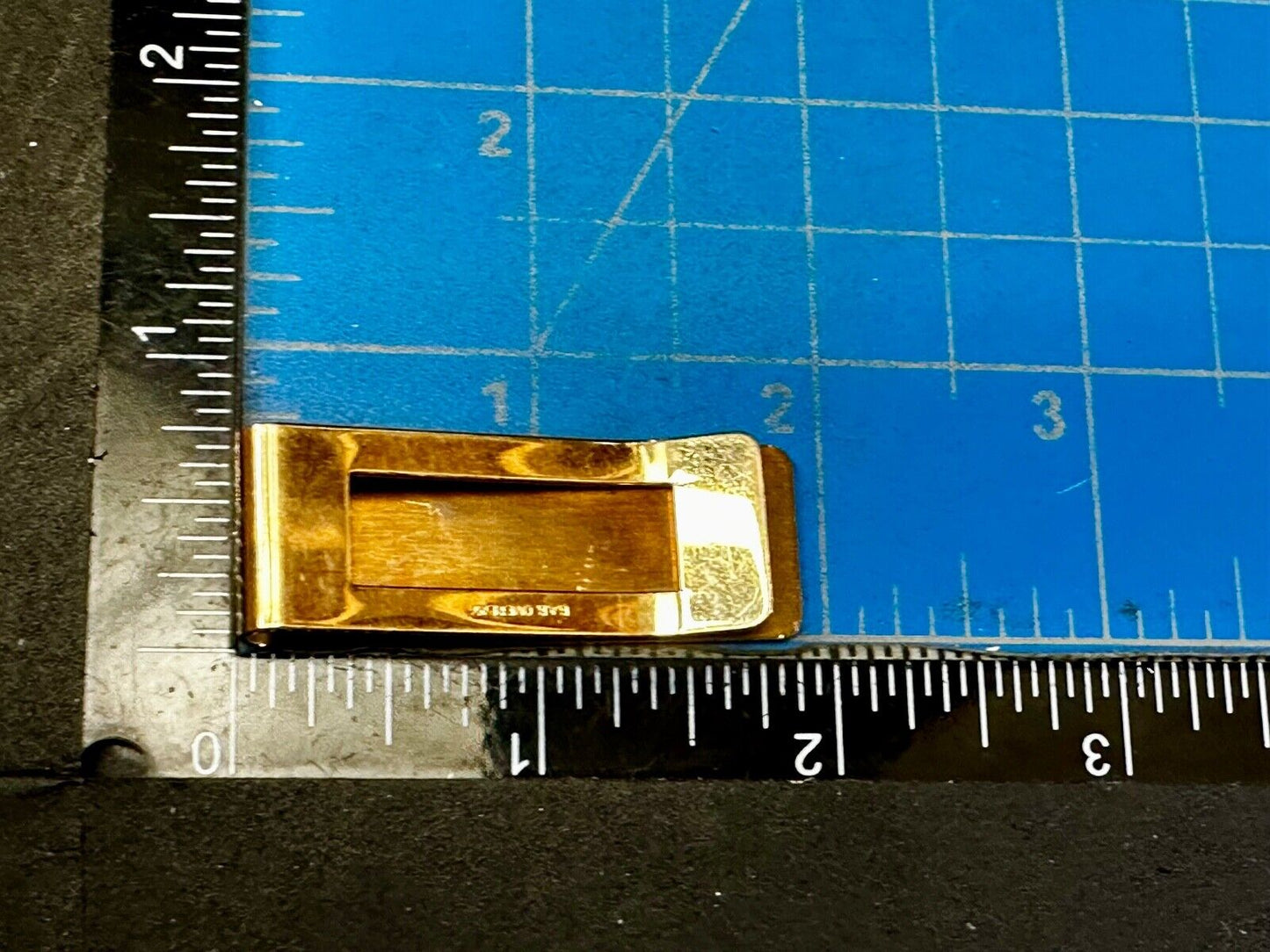 Vintage B.A.Ballou Gold B.A.B. Overlay Engraved Money Clip Holder