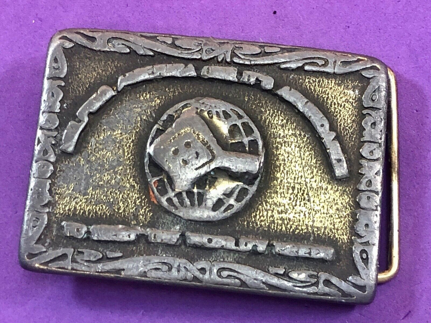 Vintage CD Hit industry company promotional belt buckle