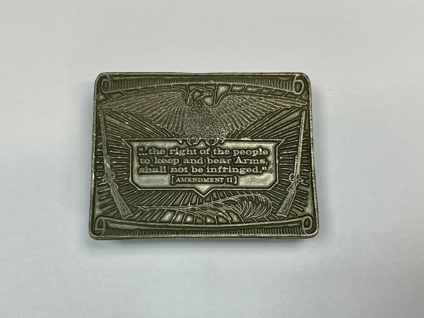 The Right To Keep And Bear Arms Shall Not Be Infringed 1976 Belt Buckle 11Th Gun