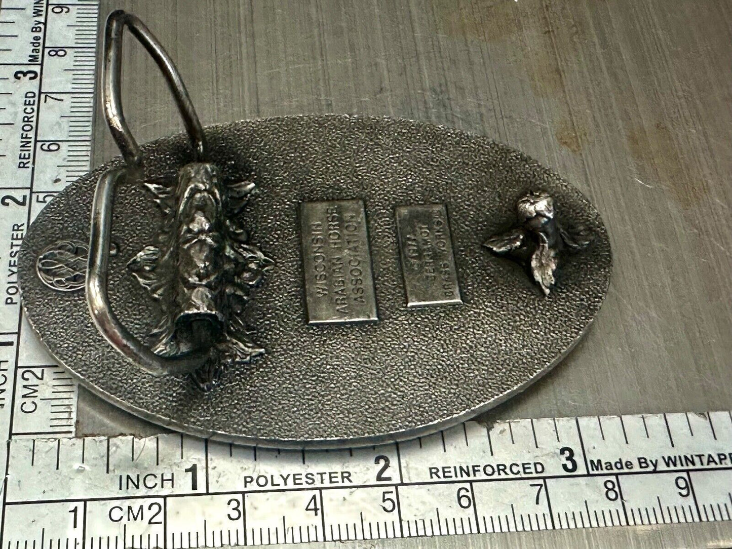 The Badger Ride WAHA Endurance Completive WI Arabian Horse Assn 77 belt buckle
