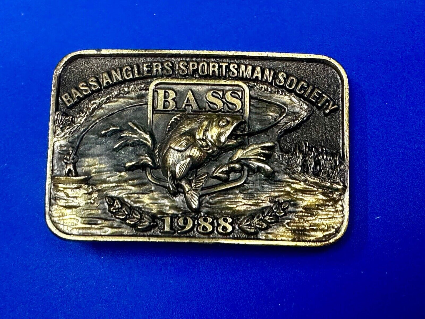 1998 BASS Anglers Sportsman Society Sport Fishing Fishermans Belt Buckle
